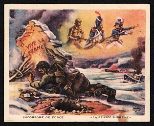 1939-1945 France 'Forcedly Incorporated the Supreme Thought' World War II Propaganda Postcard