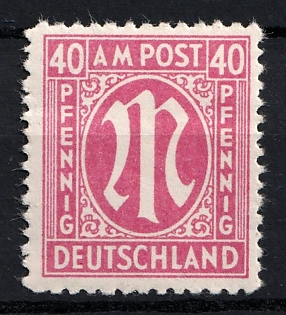 1945-46 40pf British and American Zones of Occupation, Germany (Perforation 11x11.5, Paper z, Certificate)