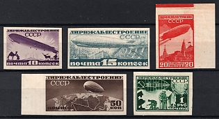 1931 Airship Constructing in USSR, Soviet Union, USSR (Imperforate, Full Set)