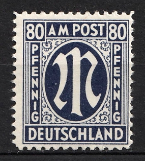 1945-46 80pf British and American Zones of Occupation, Germany (Perforatin 11x11.5, Paper z, Signed)