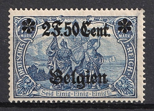 1916-18 2f 50c Belgium, German Occupation, Germany (Signed)