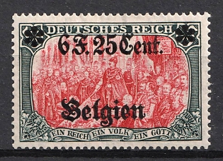 1916-18 6f 25c Belgium, German Occupation, Germany (Signed)