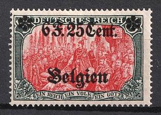 1916-18 6f 25c Belgium, German Occupation, Germany (Signed)