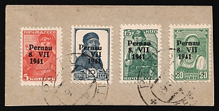 1941 Parnu (Pernau) on piece, German Occupation of Estonia, Germany