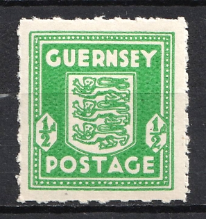 1941 0.5p Guernsey, German Occupation, Germany (Blue-green Color)