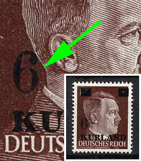 1945 6pf on 10pf Kurland, German Occupation, Germany (Small '6')