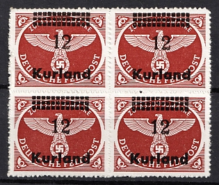 1945 Kurland, German Occupation, Germany, Block of Four