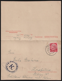1941 Sachsenhausen (Oranienburg) Concentration Camp cover franked with 12pf, Rare