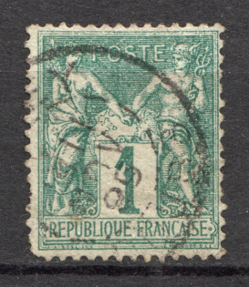 1876-81 France Type I 1 C (CV $70, Canceled)