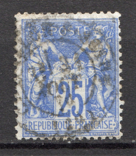 1876-81 France Type I 25 C (CV $70, Canceled)