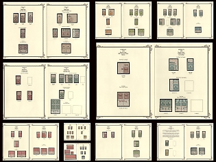 1923 Weimar Republic, Germany, Collection of Varieties (Margins, Plate Numbers, Sheet Inscriptions, Control Lines)