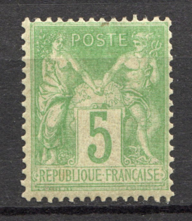 1876-81 France Type I 5 C (CV $1000)