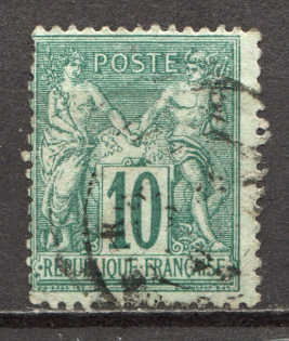1876-81 France Type II 10 C (CV $260, Canceled)