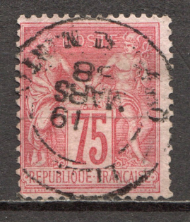 1876-81 France Type II 75 C (CV $110, Canceled)