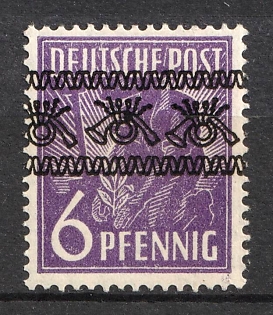 1948 6pf British and American Zones of Occupation, Germany (INVERTED Overprint)