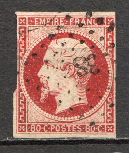 1853-61 France 80 C (CV $70, Canceled)