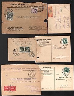 Khust, Strabychovo, Ust-Chorna, Uzhhorod, Carpatho-Ukraine (Czechoslovakia), Cyrillic Cancellations Covers