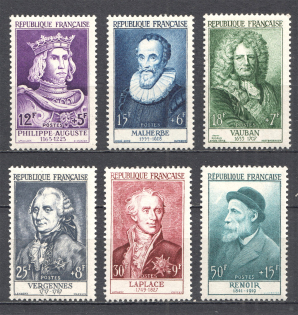 1955 France (CV $155, Full Set)