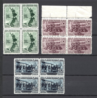 1940 USSR The 20th Anniversary of Fall of Perekop Blocks of Four (MNH)