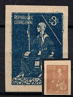 1919-20 Georgia, Russia, Civil War (Proof, Double-sided Printing)