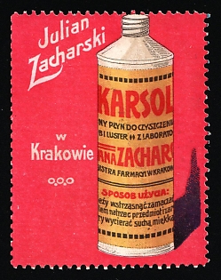 Krakow Julian Zacharski Karsol Polisa, Advertising label, Russian Empire