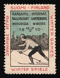 1910 Finland, Winter Games Viborg 23-7.2.10, Charity Cinderella, Russian Empire