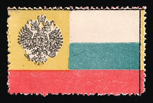 1915 1k Vyatka, Arms in Black, Charity Cinderella, Russian Empire