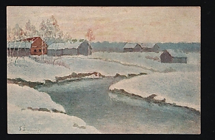 Skobelav Committee, Golike and Vilborg are Card Turned into a Charity Issue by the Addition of the New Design Insignia, Illustrated Charity Postcard