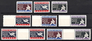 1948 Ausburg - Hochfeld, Estonia, Lithuania, Baltic DP Camp, Displaced Persons Camp, Gutter Pairs (Full Set, Margins)
