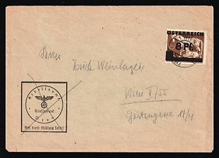 1945 Vienna Local Issue, Austria, Labor Management, Cover Used in Vienna franked with 8pf