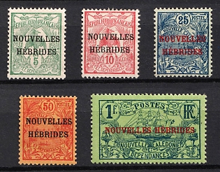 1908 New Hebrides, French Colonies (Full Set)