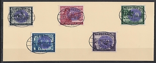 1945-1946 Fredersdorf 8pf - 24pf on piece, Local Post, Germany