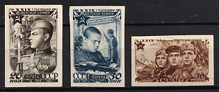 1947 29th Anniversary of the Soviet Army, Soviet Union, USSR, Russia (Imperforate, Full Set)
