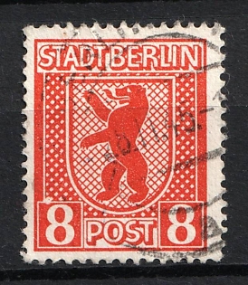 1945-1946 8pf Berlin, Soviet Occupation Zone of Germany