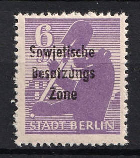 1945-1946 6pf General Issue, Soviet Occupation Zone of Germany