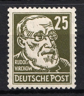 1952 25Pf, German Democratic Republic, Signed