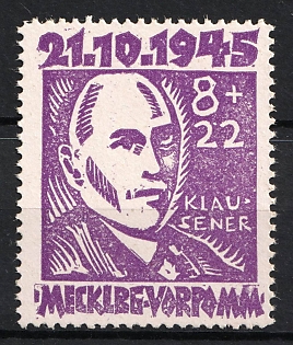 1945-1946 8pf Mecklenburg, Soviet Occupation Zone of Germany