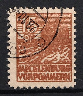 1945-1946 15pf Mecklenburg, Soviet Occupation Zone of Germany
