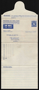 1942-45 Great Britain Prisoner of War in Germany, Prisoner of War Letter Sheet 2.5p, Airmail Post