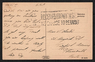 1920 (30 May) 'Feodosia, View from Mount Mithridat', Russia, Postcard from London to Portsmouth (Great Britain)