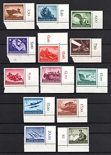 1944 Third Reich, Germany, Wehrmacht (Full Set, Corner Margins, Plate Numbers)