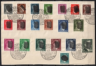 1945-1946 Saxony, Soviet Occupation Zone of Germany, Saxon Obliterations,  'Sächsische Schwärzung' RPD Chemnitz, Wolkenstein, Certificate