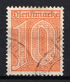 1921 10pf Weimar Republic, Germany, Official Stamps (Full Set)