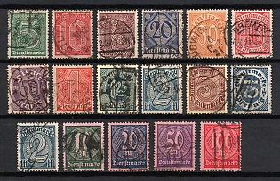 1920-23 Weimar Republic, Germany, Official Stamps (Full Sets)
