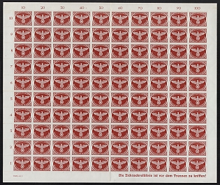 1942 Military Mail Field Post Feldpost, Germany, Airmail, Full Sheet