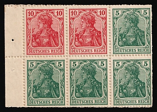 1919 German Empire, Germany, Se-tenant, Zusammendrucke, Block