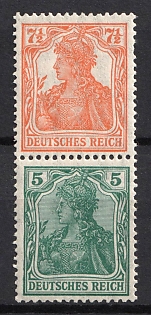 1919 German Empire, Germany, Se-tenant, Zusammendrucke