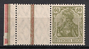 1921 60pf Weimar Republic, Germany, Se-tenant, Zusammendrucke
