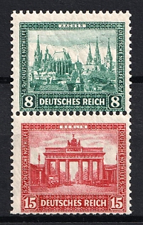 1930 Weimar Republic, Germany, Se-tenant, Zusammendrucke