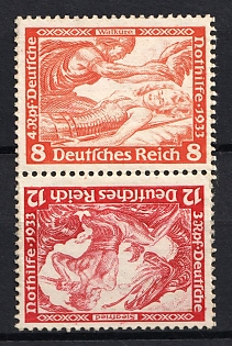 1933 Third Reich, Germany, Wagner, Tete-beche, Se-tenant, Zusammendrucke